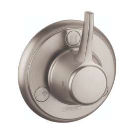 Hansgrohe Ecostat Classic Diverter Trim Trio/Quattro In Brushed Nickel, 15934821