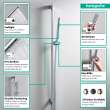 Hansgrohe Pulsify S Wallbar Set 100 1-Jet 24