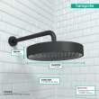 Hansgrohe Rainfinity Showerhead 250 1-Jet, 2.5 Gpm In Matte Black, 26228671