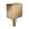 Hansgrohe Fixfit Wall Outlet Square With Check Valves In Brushed Bronze, 26455141