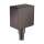 Hansgrohe Fixfit Wall Outlet Square With Check Valves In Brushed Black Chrome, 26455341