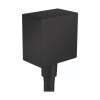 Hansgrohe Fixfit Wall Outlet Square With Check Valves In Matte Black, 26455671