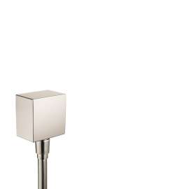 26455821 FixFit Wall Outlet Square with Check Valves, In Brushed Nickel