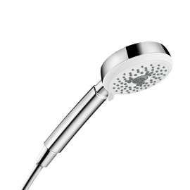 Hansgrohe Crometta 100 Handshower 3-Jet, 1.75 Gpm In White/Chrome, 26833401