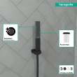 Hansgrohe Rainfinity Baton Handshower 100 1-Jet, 2.5 Gpm In Matte Black, 26866671