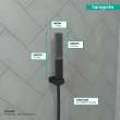 Hansgrohe Rainfinity Baton Handshower 100 1-Jet, 2.5 Gpm In Matte Black, 26866671