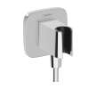 Hansgrohe Fixfit Q Wall Outlet With Handshower Holder In Chrome, 26887001