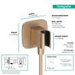 Hansgrohe Fixfit Q Wall Outlet With Handshower Holder In Brushed Bronze, 26887141