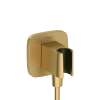 Hansgrohe Fixfit Q Wall Outlet With Handshower Holder In Brushed Gold Optic, 26887251