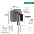 Hansgrohe Fixfit Q Wall Outlet With Handshower Holder In Brushed Black Chrome, 26887341