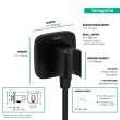 Hansgrohe Fixfit Q Wall Outlet With Handshower Holder In Matte Black, 26887671