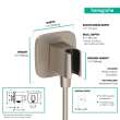 Hansgrohe Fixfit Q Wall Outlet With Handshower Holder In Brushed Nickel, 26887821