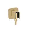 Hansgrohe Fixfit Q Wall Outlet With Handshower Holder In Polished Gold Optic, 26887991