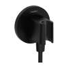 Hansgrohe Fixfit S Wall Outlet With Handshower Holder In Matte Black, 26888671