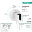 Hansgrohe Fixfit S Wall Outlet With Handshower Holder In Matte White, 26888701