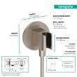 Hansgrohe Fixfit S Wall Outlet With Handshower Holder In Brushed Nickel, 26888821