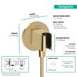 Hansgrohe Fixfit S Wall Outlet With Handshower Holder In Polished Gold Optic, 26888991