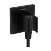 Hansgrohe Fixfit E Wall Outlet With Handshower Holder In Matte Black, 26889671