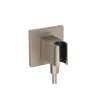 Hansgrohe Fixfit E Wall Outlet With Handshower Holder In Brushed Nickel, 26889821