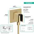 Hansgrohe Fixfit E Wall Outlet With Handshower Holder In Polished Gold Optic, 26889991
