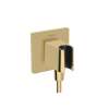 Hansgrohe Fixfit E Wall Outlet With Handshower Holder In Polished Gold Optic, 26889991