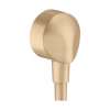 Hansgrohe Fixfit Wall Outlet With Check Valves In Brushed Bronze, 27458143