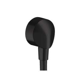 Hansgrohe Fixfit Wall Outlet With Check Valves In Matte Black, 27458673