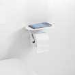 Hansgrohe Wallstoris Toilet Paper Holder With Shelf In Matte White, 27928700