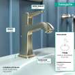 Hansgrohe Metropol Classic Single-Hole Faucet 110 With Pop-Up Drain, 1.2 Gpm In Brushed Bronze, 31300141