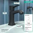 Hansgrohe Metropol Classic Single-Hole Faucet 110 With Pop-Up Drain, 1.2 Gpm In Matte Black, 31300671