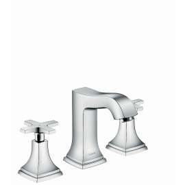 Metropol Classic Widespread Faucet 110 with Cross Handles and Pop-Up Drain, 1.2 GPM - In Multiple Colors