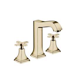 Hansgrohe Metropol Classic Widespread Faucet 160 With Cross Handles And Pop-Up Drain, 1.2 Gpm In Polished Nickel, 31307831
