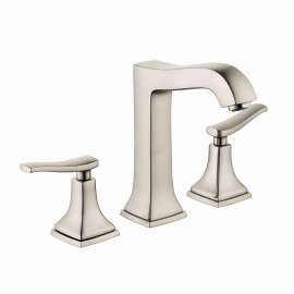 31331821 Metropol Classic Widespread Faucet 160 with Lever Handles and Pop-Up Drain, 1.2 GPM, In Brushed Nickel