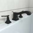 Hansgrohe Metropol Classic 3-Hole Roman Tub Set Trim With Lever Handles In Matte Black, 31428671