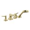 Hansgrohe Metropol Classic 4-Hole Roman Tub Set Trim With Lever Handles And 1.8 Gpm Handshower In Brushed Bronze, 31441141