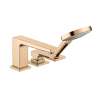Hansgrohe Metropol 3-Hole Roman Tub Set Trim With Lever Handle And 1.75 Gpm Handshower In Brushed Bronze, 32556141
