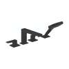 Hansgrohe Metropol 4-Hole Roman Tub Set Trim With Lever Handles And 1.75 Gpm Handshower In Matte Black, 32557671