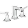 Metropol Classic 31333001 Widespread Faucet 110 with Lever Handles and Pop-Up Drain in Chrome