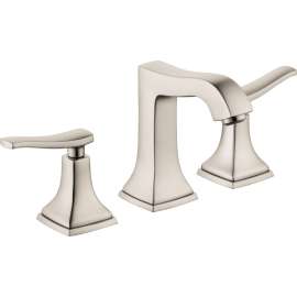 Metropol Classic 31333821 Widespread Faucet 110 with Lever Handles and Pop-Up Drain in Brushed Nickel
