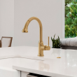 Hansgrohe Talis C Higharc Kitchen Faucet, 2-Spray Pull-Down, 1.75 Gpm In Brushed Gold Optic, 4215250