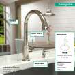 Hansgrohe Talis C Higharc Kitchen Faucet, 2-Spray Pull-Down, 1.75 Gpm In Polished Nickel, 4215830