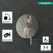 Hansgrohe Ecostat Thermostatic Trim S With Volume Control In Brushed Nickel, 4230820