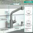 Hansgrohe Talis S Semiarc Kitchen Faucet, 2-Spray Pull-Out, 1.75 Gpm In Stainless Steel Optic, 4247800