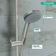 Hansgrohe Croma 100 Handshower E Vario-Jet, 2.0 Gpm In Brushed Nickel, 4332820