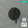 Hansgrohe Ecostat Pressure Balance Trim S With Diverter In Matte Black, 4447670