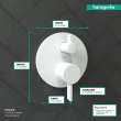 Hansgrohe Ecostat Pressure Balance Trim S With Diverter In Matte White, 4447700