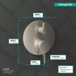 Hansgrohe Ecostat Pressure Balance Trim S With Diverter In Brushed Nickel, 4447820