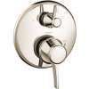 Hansgrohe Ecostat Classic Pressure Balance Trim With Diverter, Round In Polished Nickel, 4449830