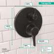 Hansgrohe Ecostat Classic Pressure Balance Trim With Diverter, Round In Rubbed Bronze, 4449920