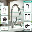 Hansgrohe Focus Higharc Kitchen Faucet, 2-Spray Pull-Down, 1.75 Gpm In Matte Black, 4505670